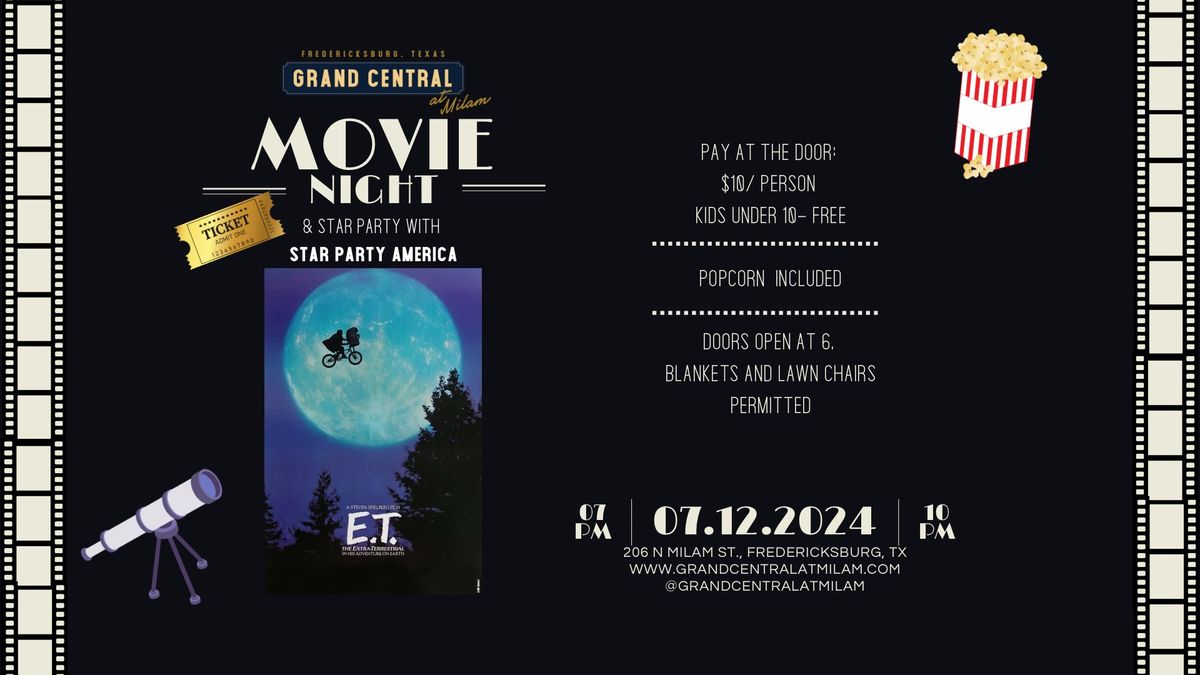 Movie Night and Star Party at Grand Central at Milam 