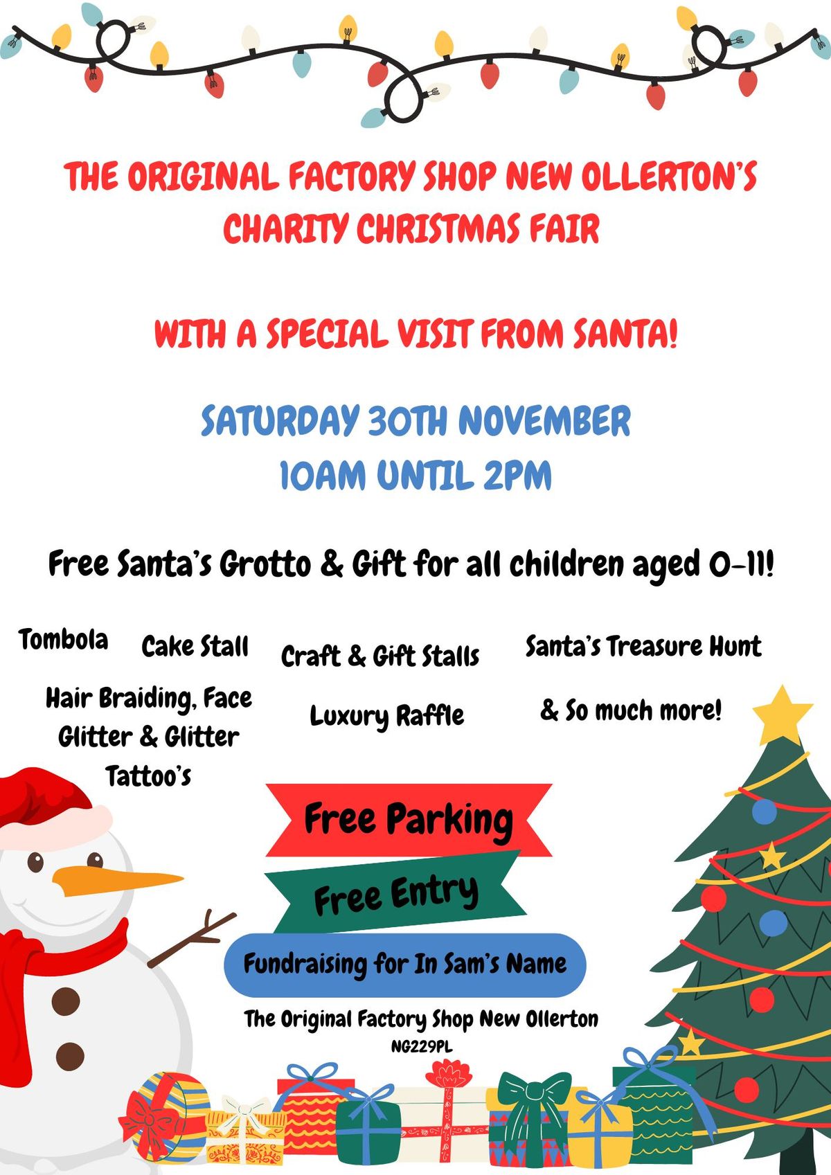 Charity Christmas Fair & Free Santa's Grotto