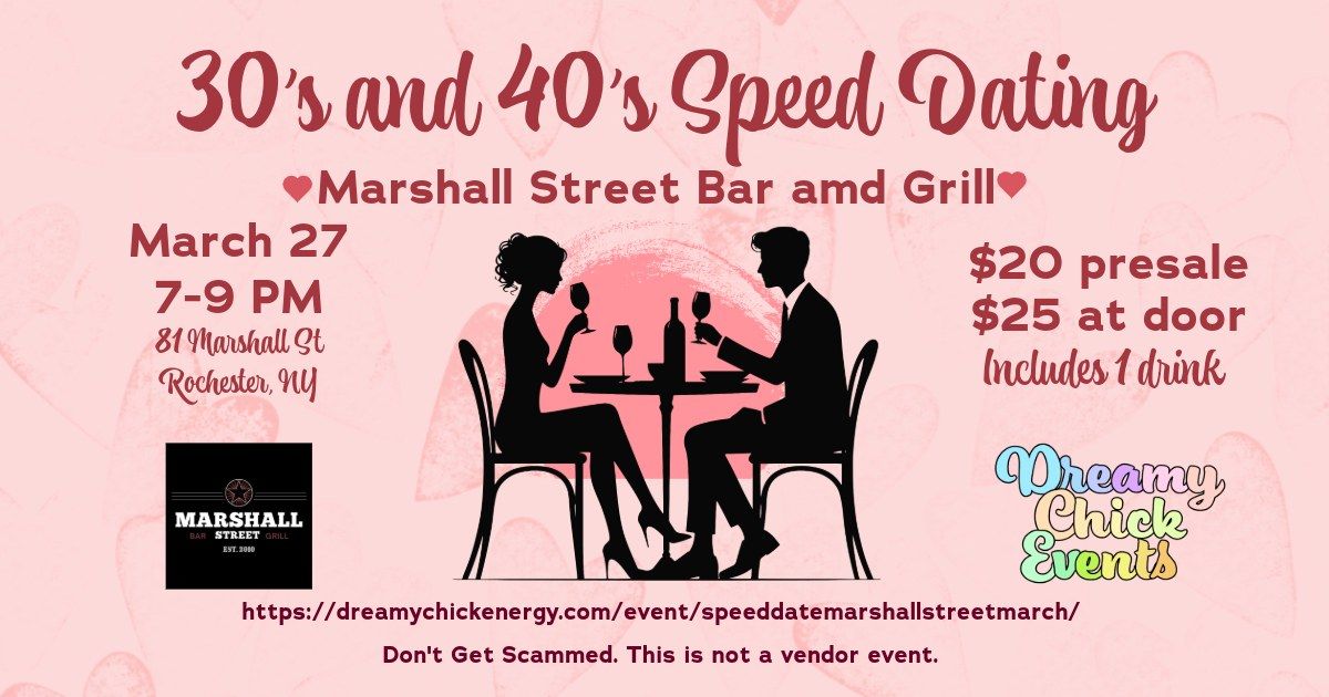 Speed Dating for 30s & 40s at Marshall Street Bar & Grill