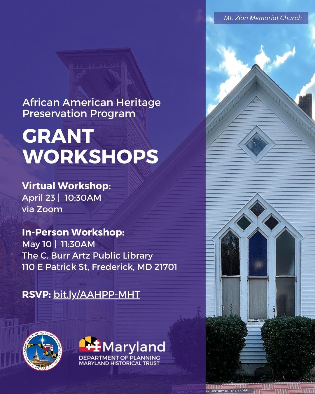 FY25 African American Heritage Preservation Program Workshop