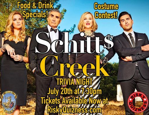Schitts Creek Trivia Night Britannia Arms South San Jose Almaden 20 July 2021
