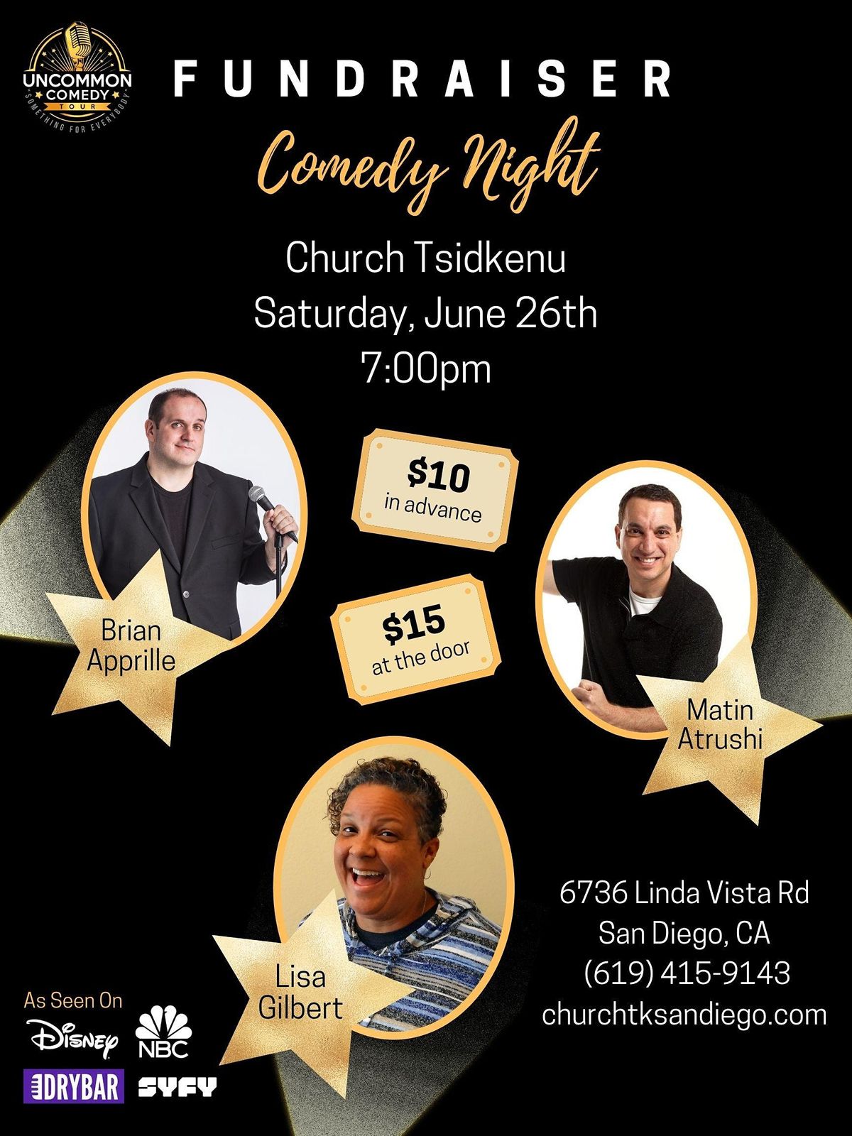 Comedy Night for new building fundraiser!