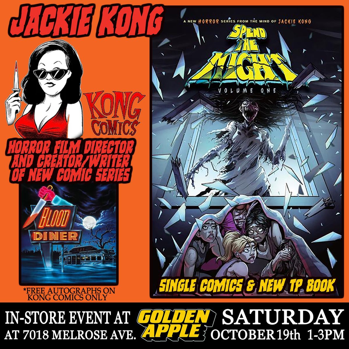 Horror Director Jackie Kong In-Store Signing for Spend the Night TP Collection