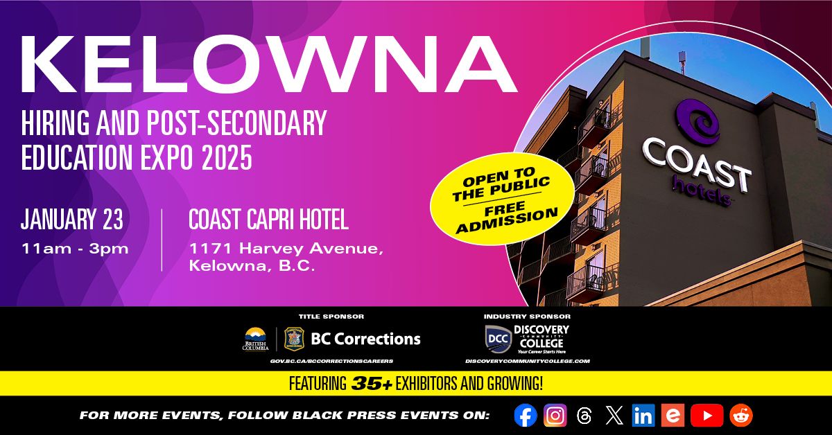 FREE Kelowna Hiring & Post-Secondary Education Expo 2025