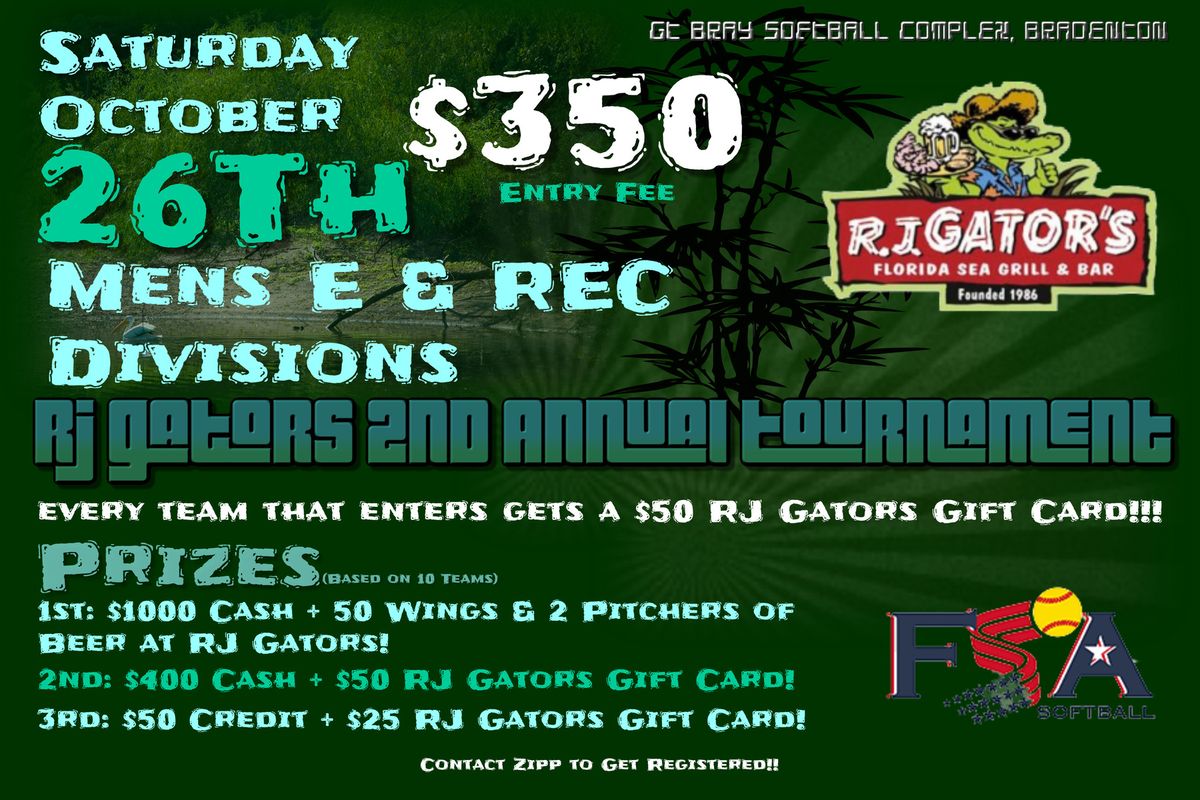 October 26th - 2nd Annual RJ Gators Tournament - GT Bray