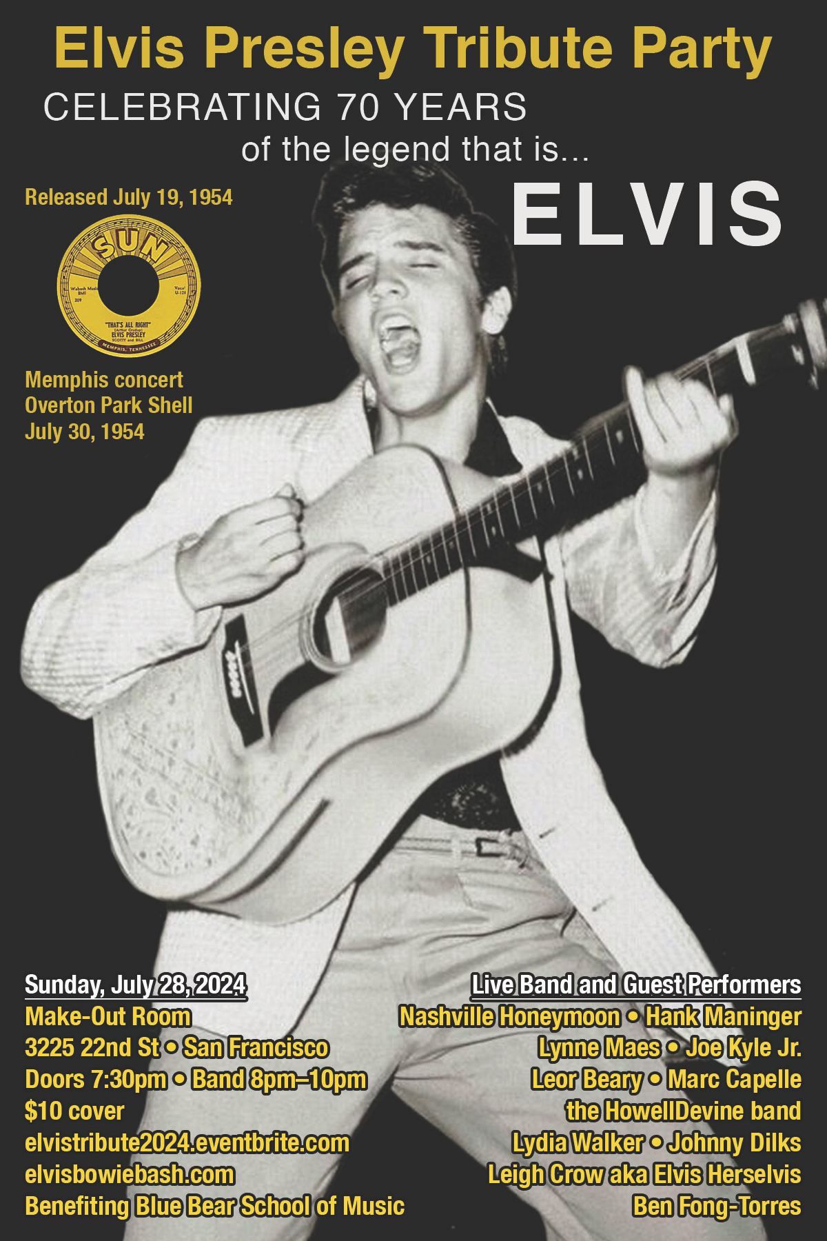 Elvis Presley Tribute Party - 70th anniversary of "The King" emergence