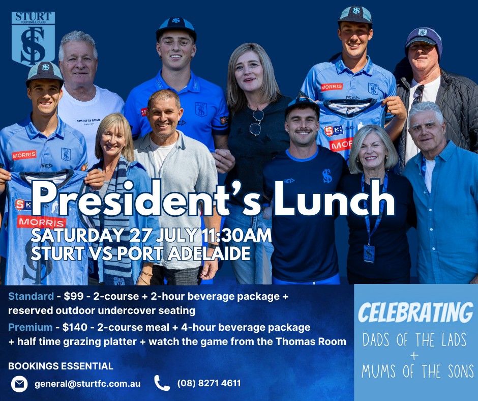 President's Lunch - Dads of the Lads + Mums of the Sons