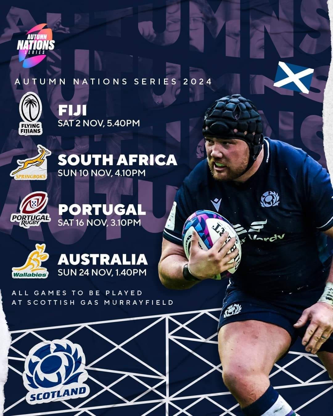 Autumn Series 2024 Scotland VS South Africa