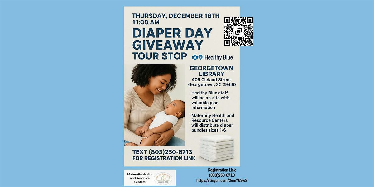 Diaper Day GiveAway Tour STOP with Healthy Blue at Georgetown Library