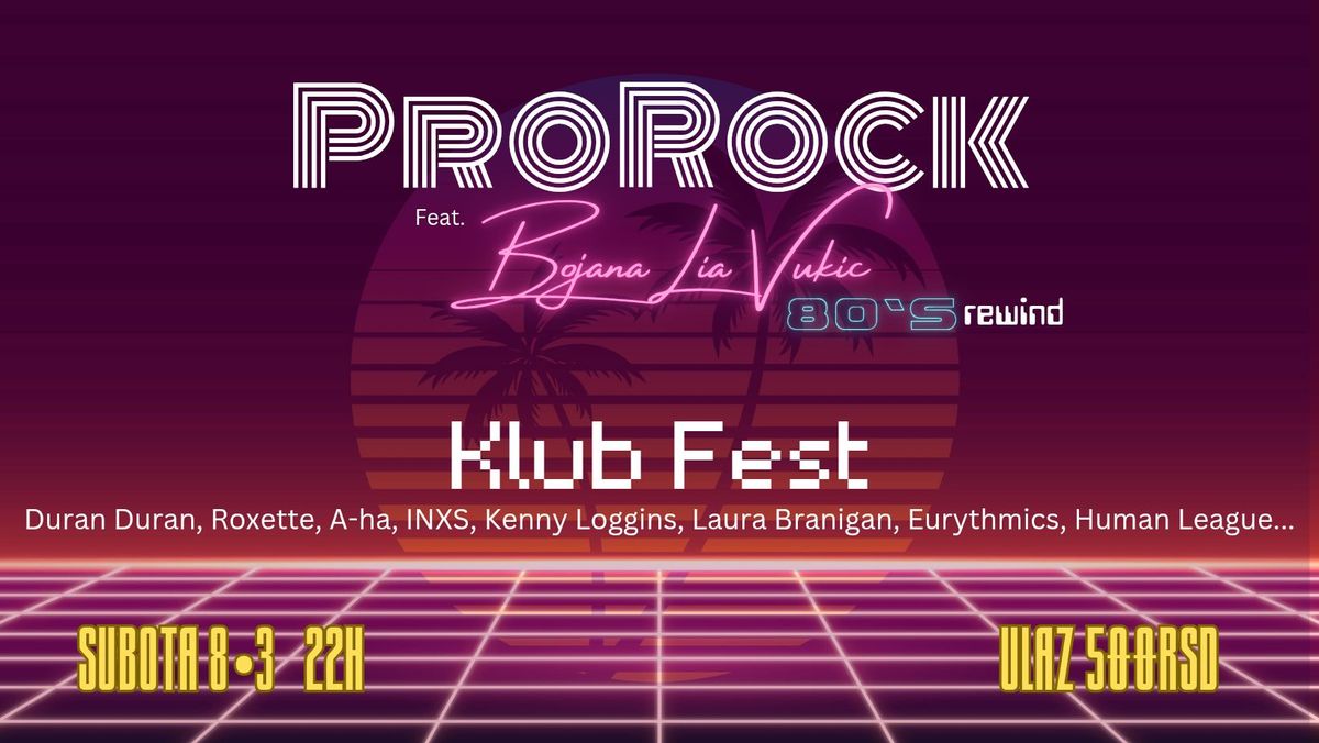 ProRock \/ 80s speical night u klubu Fest 