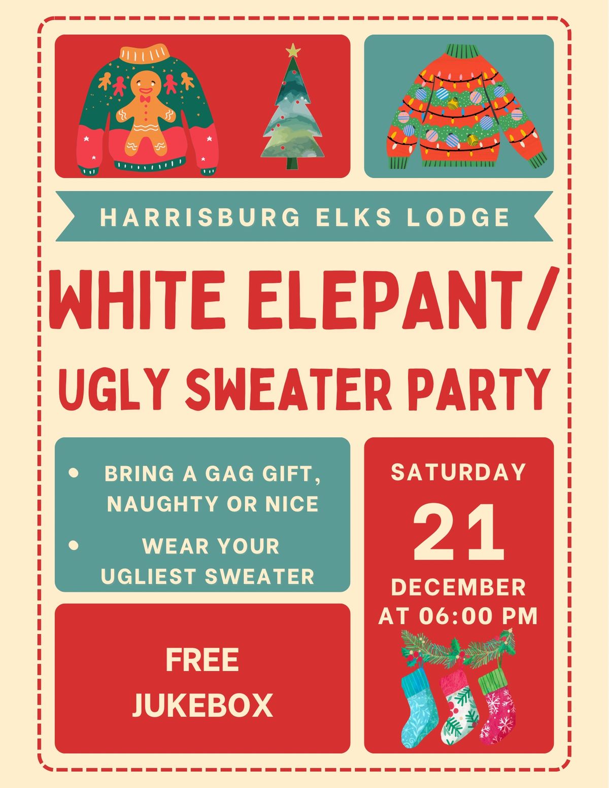 White Elephant \/ Ugly Sweater Party 