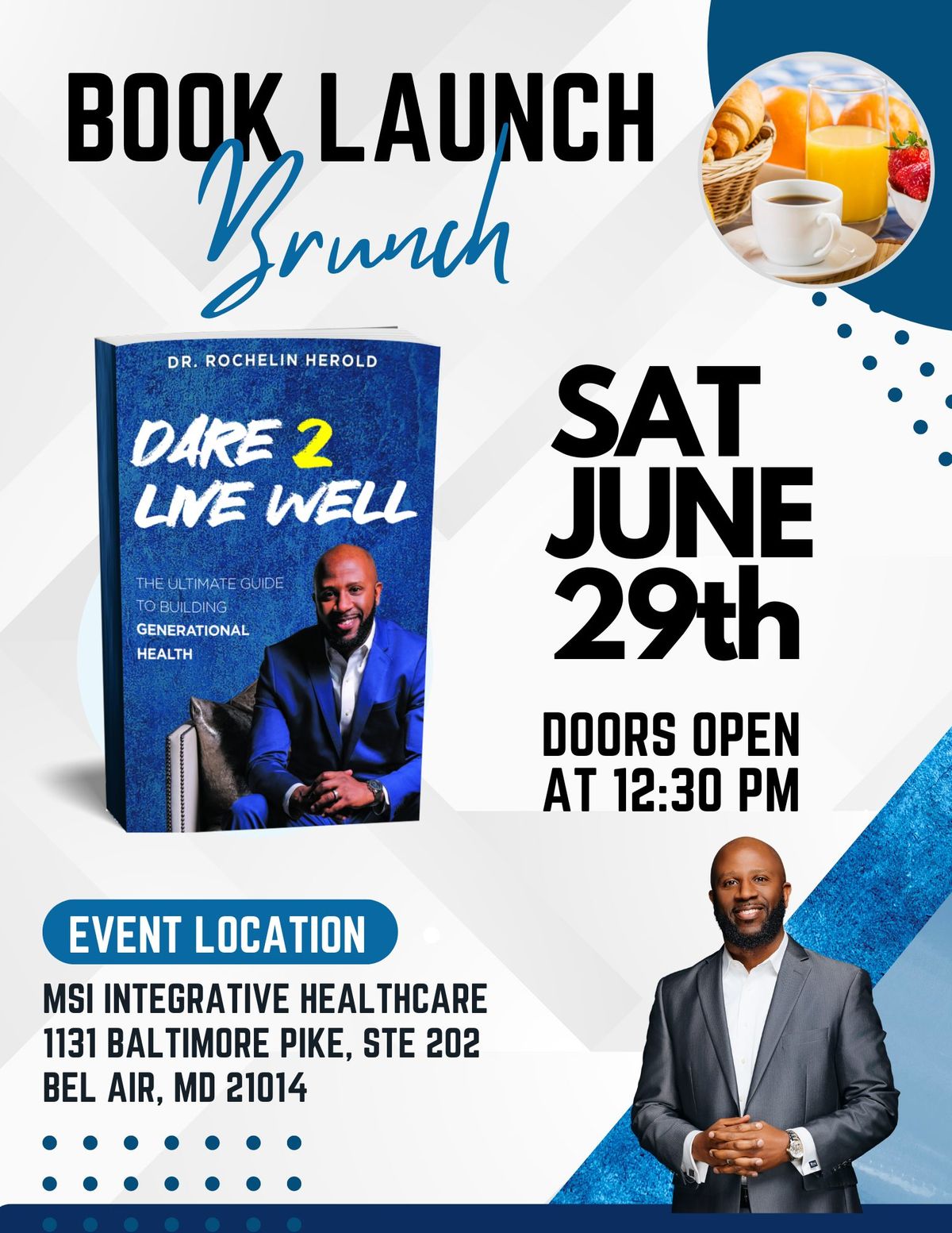 DARE 2 LIVE WELL BOOK BRUNCH (SAT. JUNE 29th at 12:30 PM)