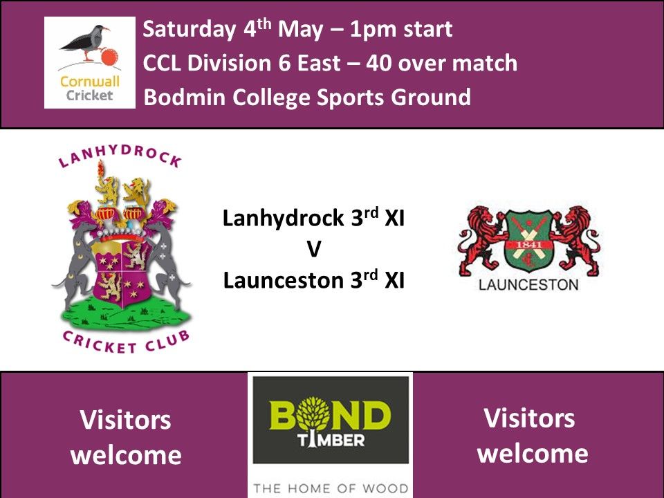 Lanhydrock 3rd XI v Launceston 3rd XI
