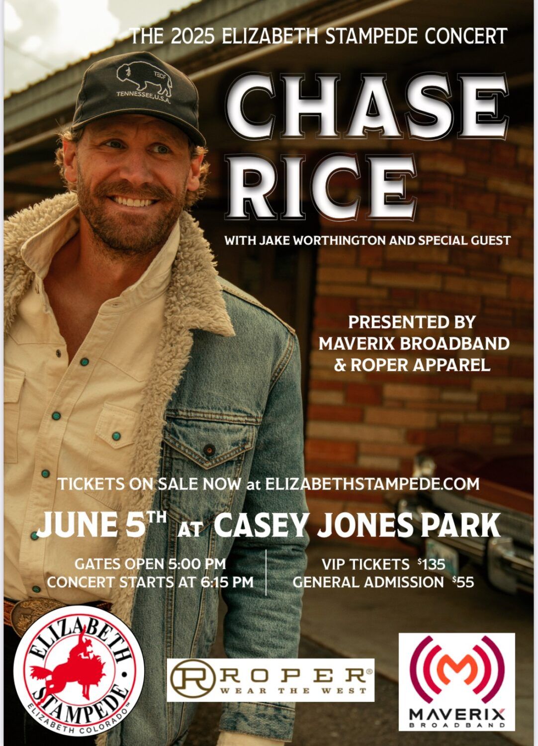 Elizabeth Stampede Rodeo: Chase Rice & Jake Worthington