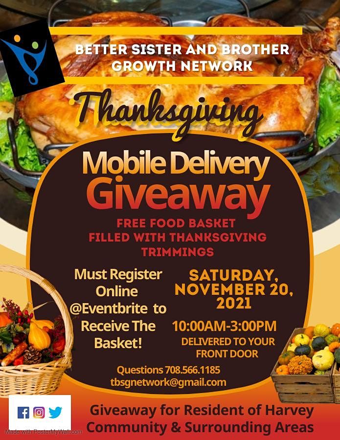 Thanksgiving Mobile Delivery Giveaway 29 W 159th St Harvey 20 November 2021