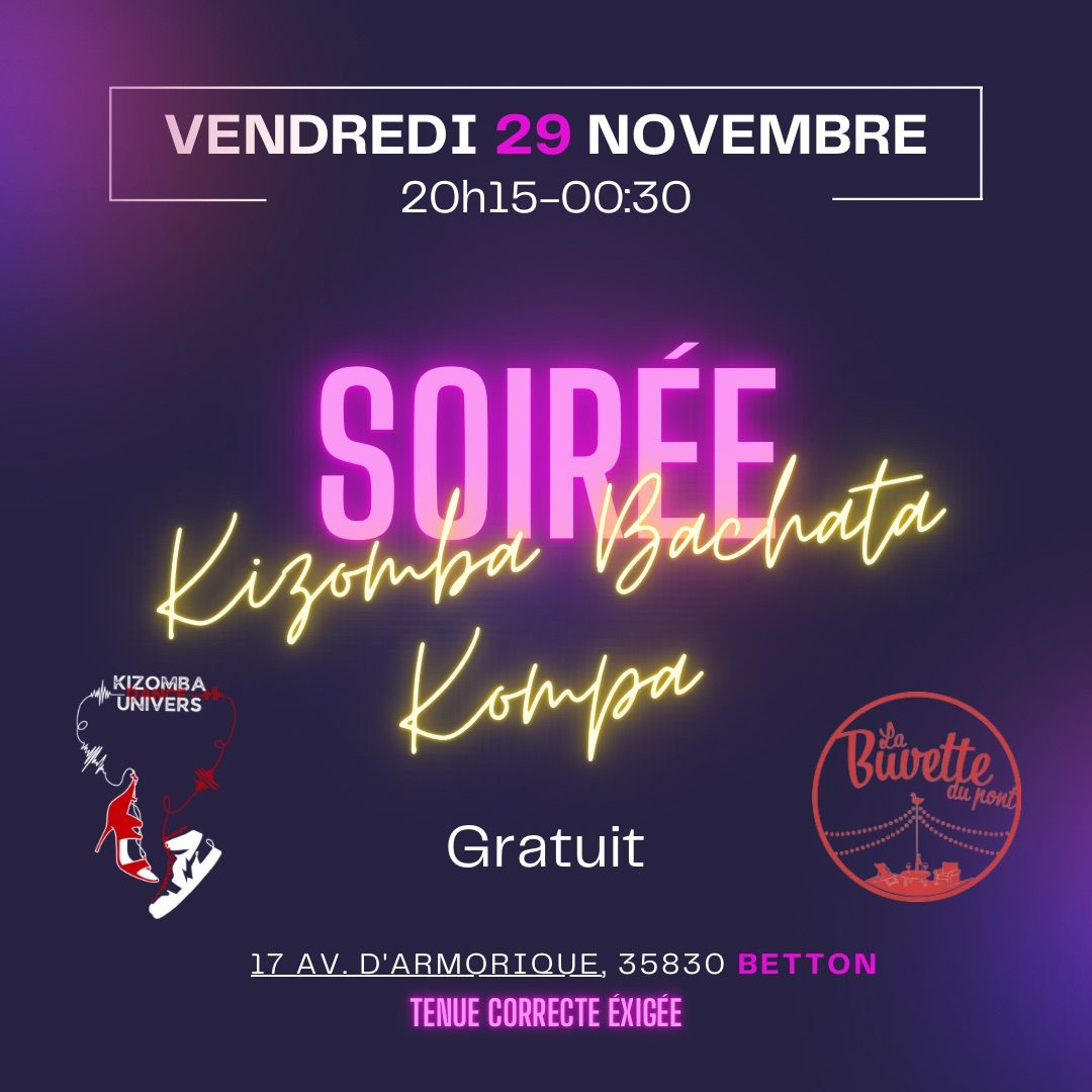 Soir\u00e9e kizomba bachata kompa, la buvette du pont