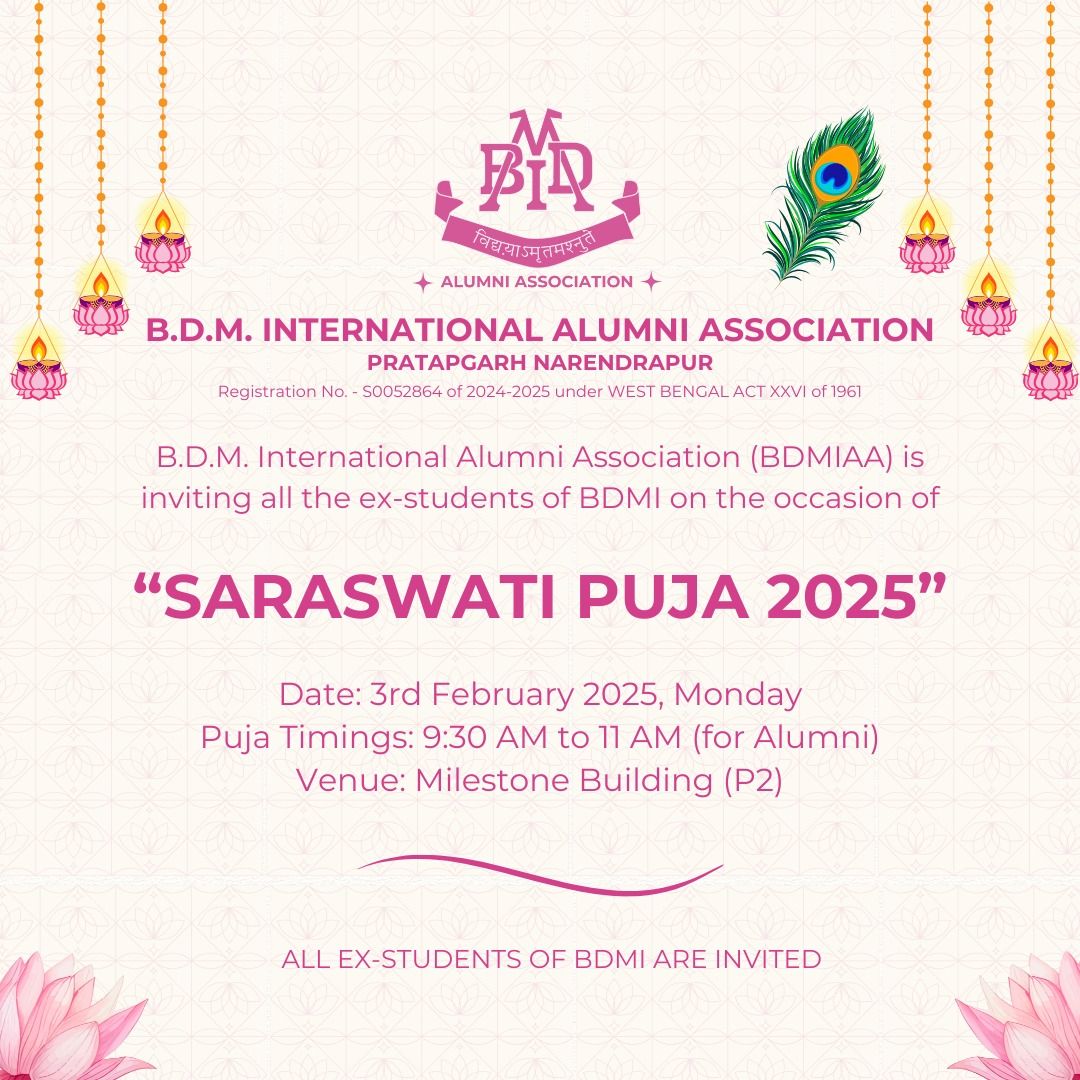 BDMI Alumni Association Saraswati Puja Celebration