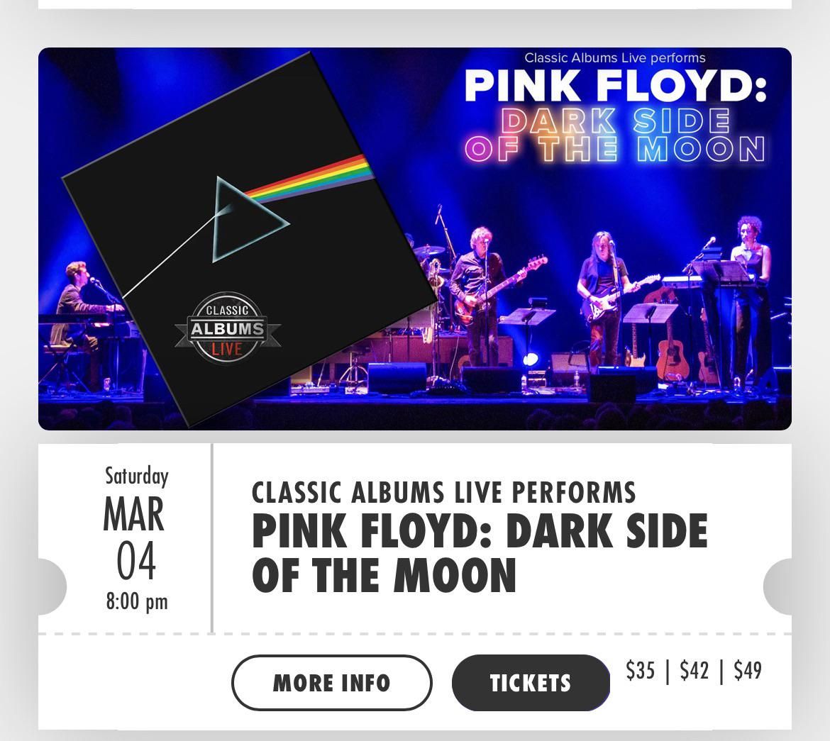 Classic Albums Live Tribute Show: Pink Floyd - Dark Side Of The Moon