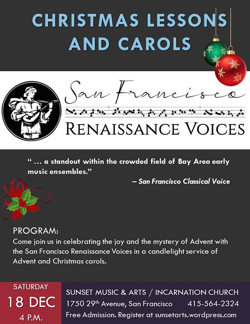 Christmas Lessons and Carols with the San Francisco Renaissance Voices