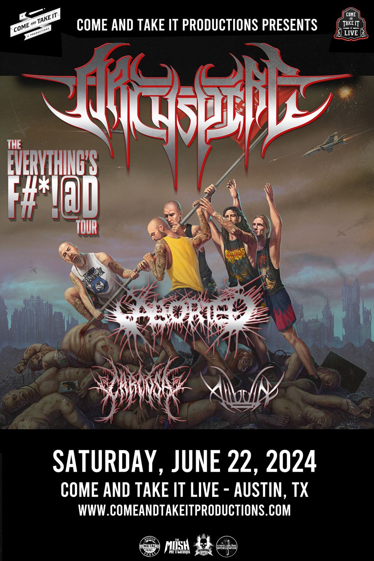 Archspire: Everything's F#*!@D Tour with Aborted and more at Come and Take It Live!