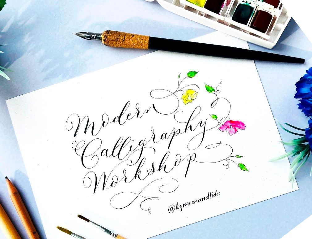 'Gorgeously Swirly Summer Calligraphy' - with Claire from @bymoonandtide