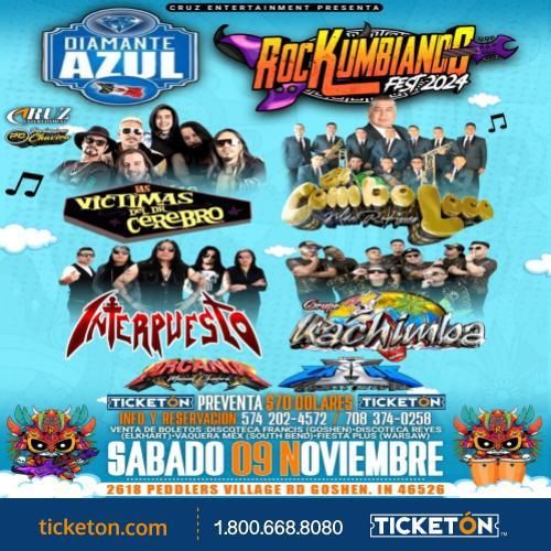 ROCKUMBIANDO FEST 2024 EN GOSHEN IN, Diamante Azul Event Center, Goshen