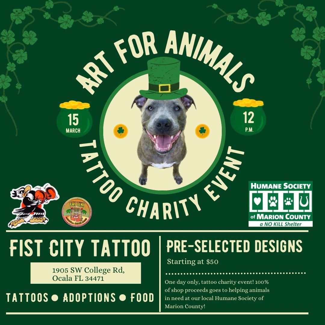 \ud83c\udf40 Art For Animals Tattoo Charity Event (12th semi-annual)\ud83c\udf40