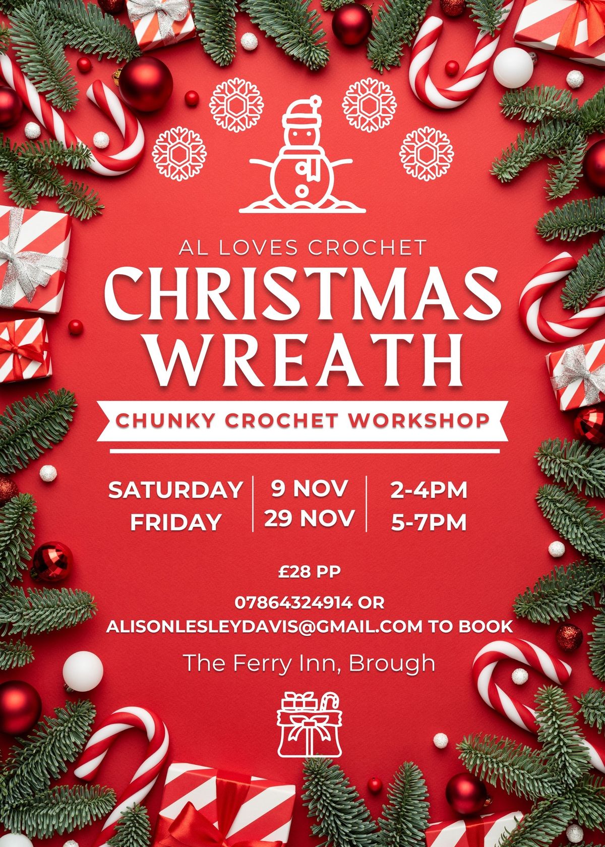 Christmas wreath workshop