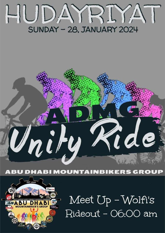 Unity Rides Banner ADMG UNITY RIDE 2024, Wolfi's (Al Hudayriat Island), Abu Dhabi, 24 ...