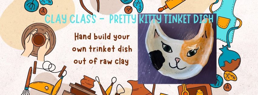 Clay Class - Pretty Kitty Trinket Dish