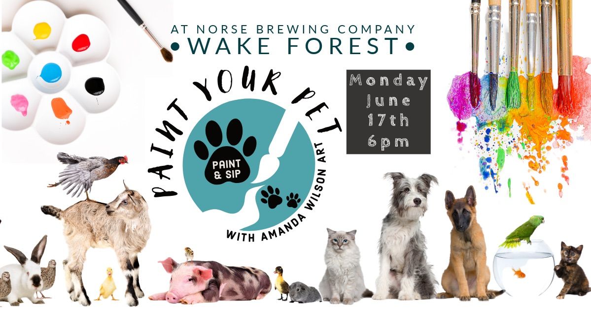 Paint Your Pet Pint + Paint Class at Norse Brewing Company! 