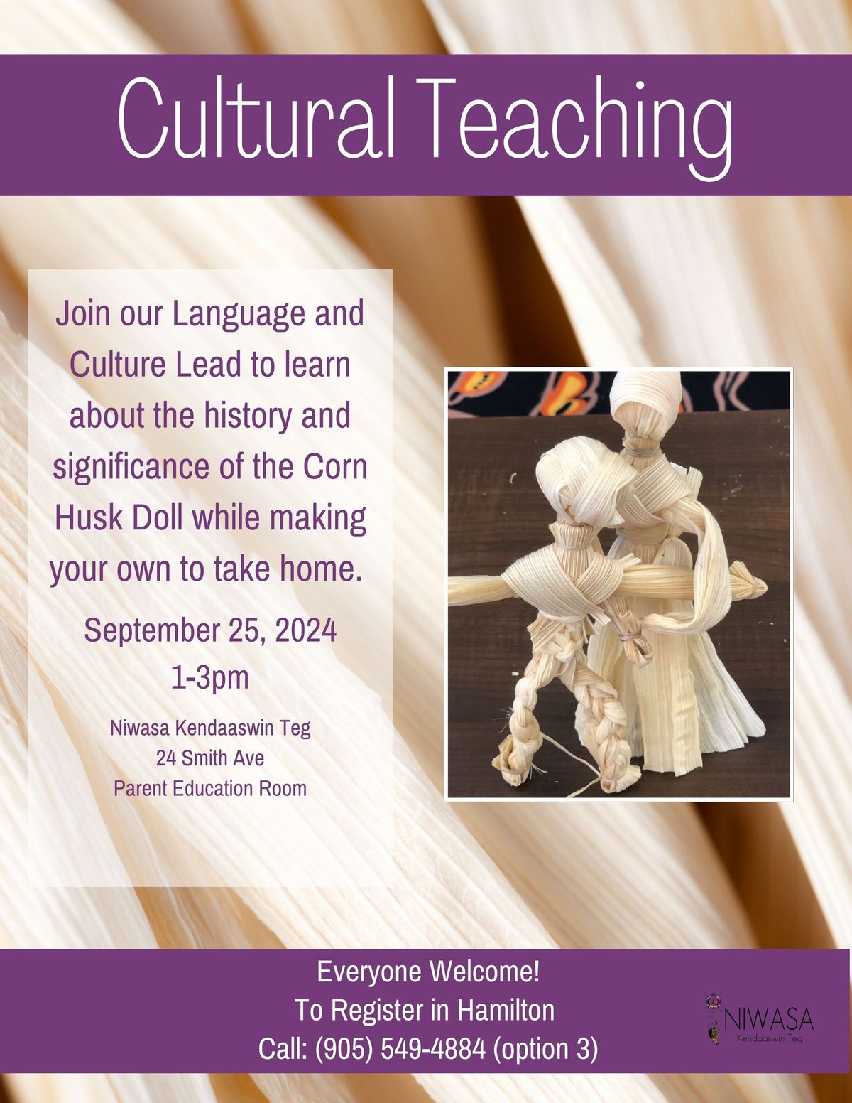 Cultural Teaching: Corn Husk Doll Making