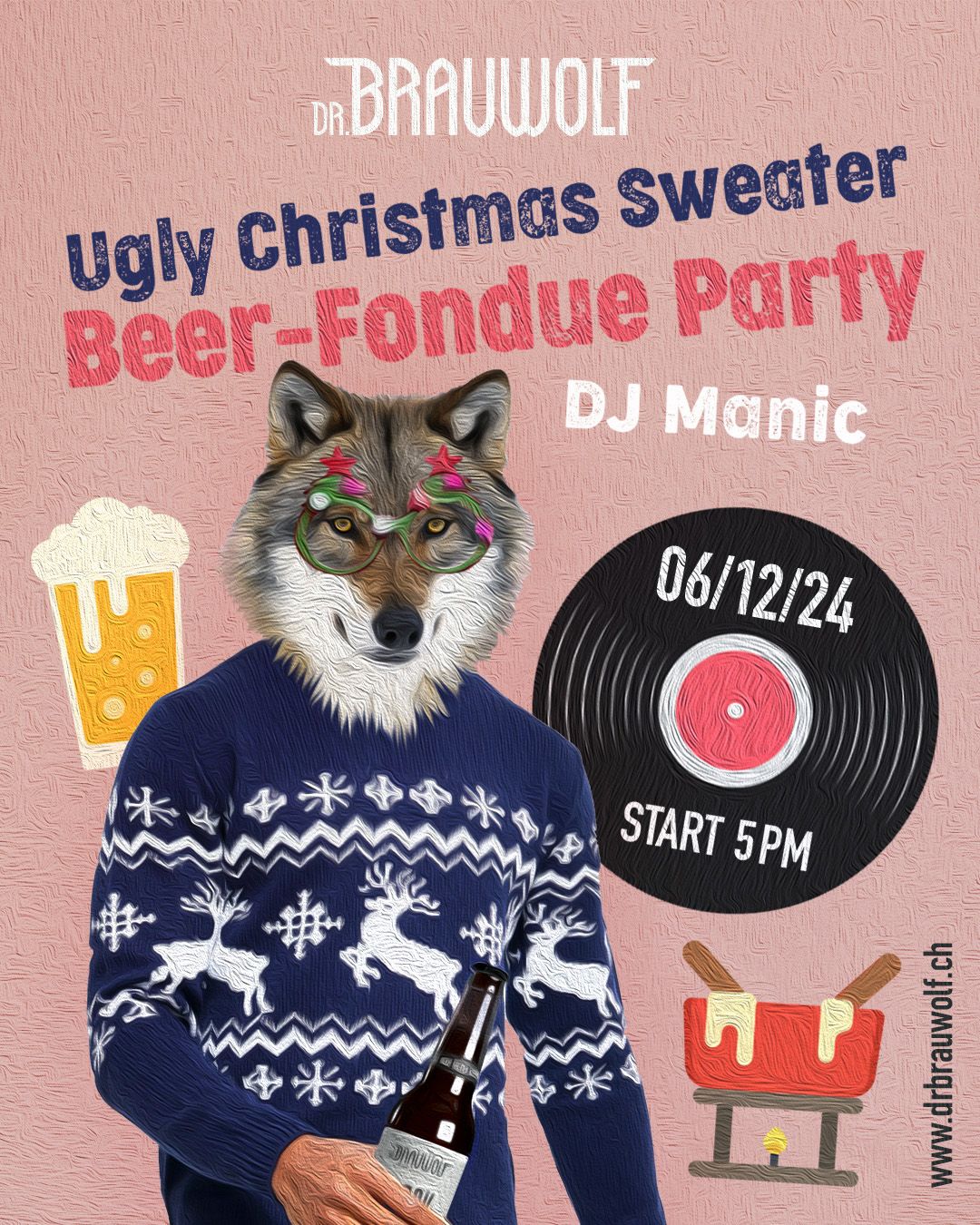 Ugly Christmas Sweater & Beer-Fondue Party