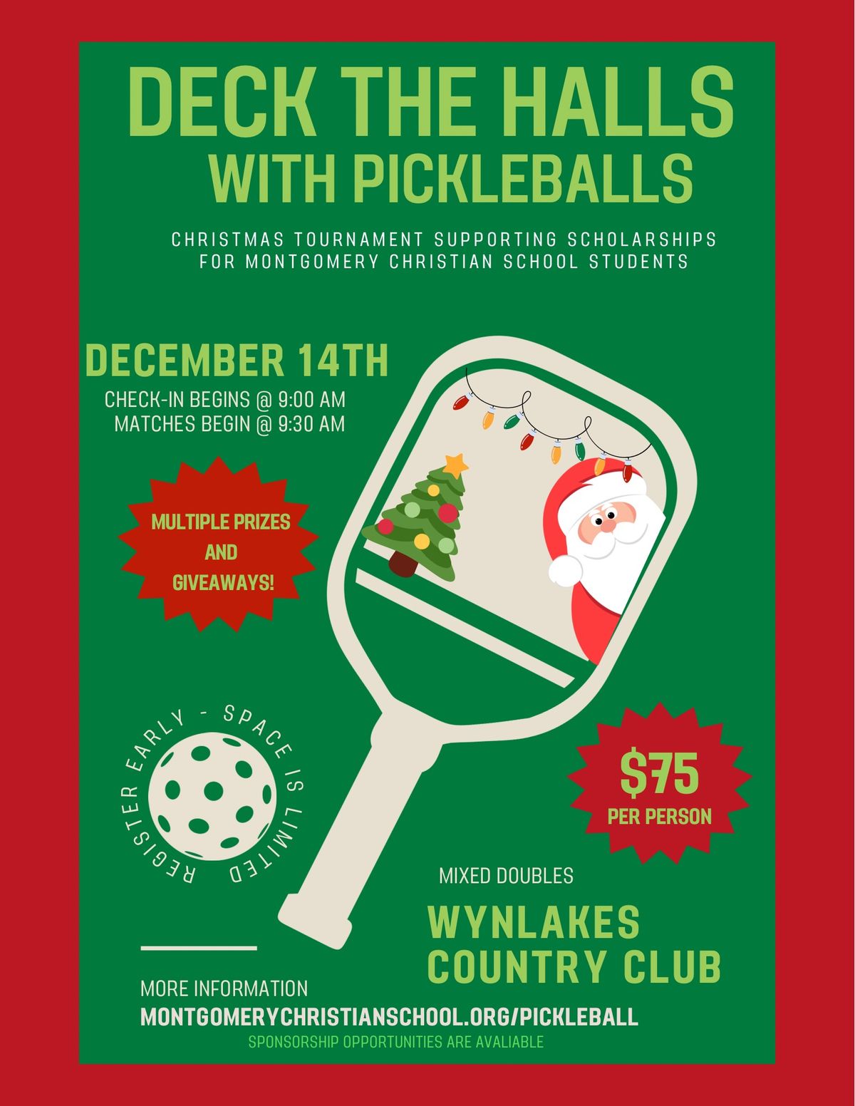 Deck the Halls with Pickleballs