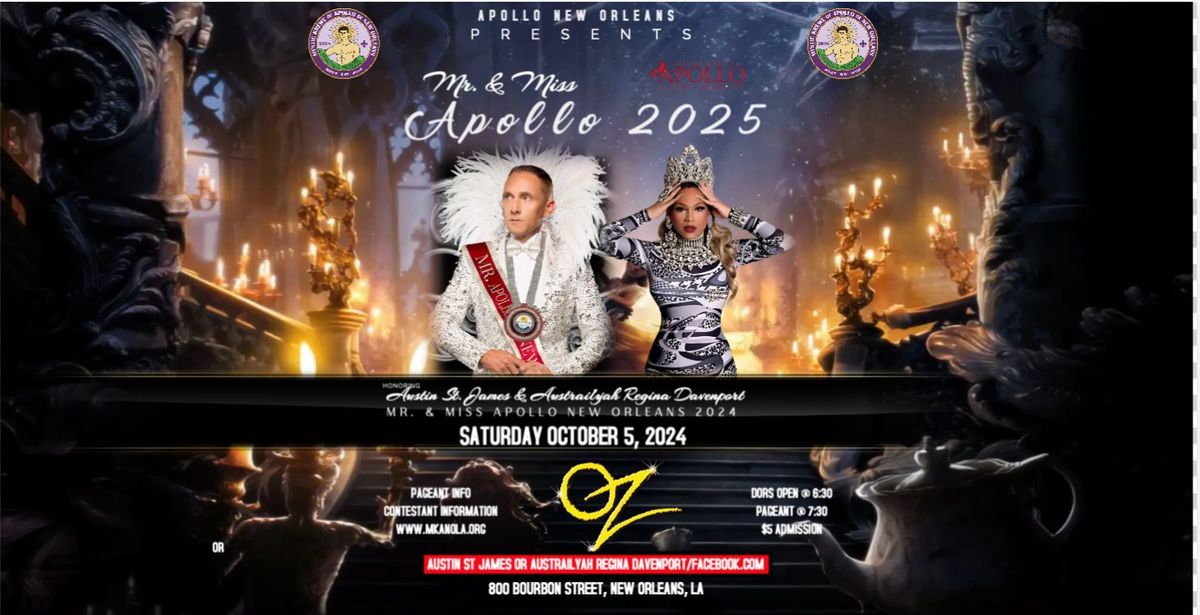 Mr. and Miss Apollo New Orleans 2025 Competition "The Royal Ball"