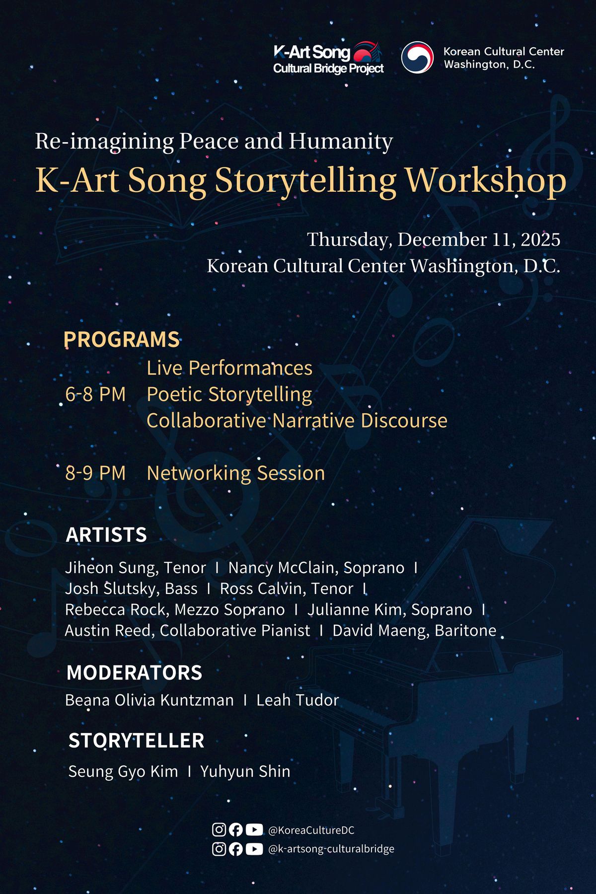 K-Art Song Storytelling Workshop: Re-imagining Peace and Humanity