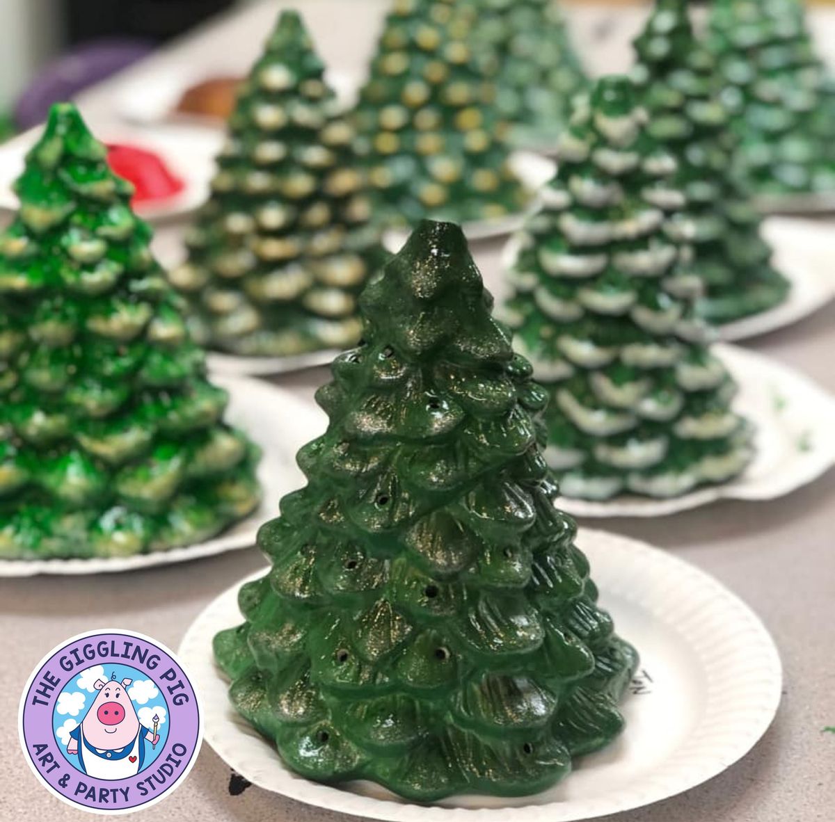 Nostalgic Ceramic Christmas Tree "Paint & Sip"