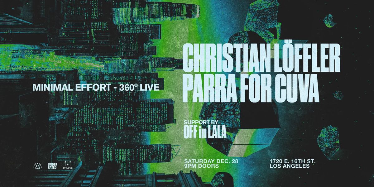 Minimal Effort 360\u00b0 Live: Christian L\u00f6ffler, Parra for Cuva