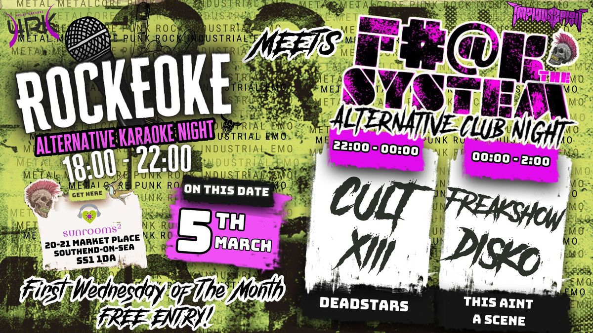 ROCKEOKE \/ F#@K THE SYSTEM @ SUNROOMS2 SOUTHEND 5\/3\/25