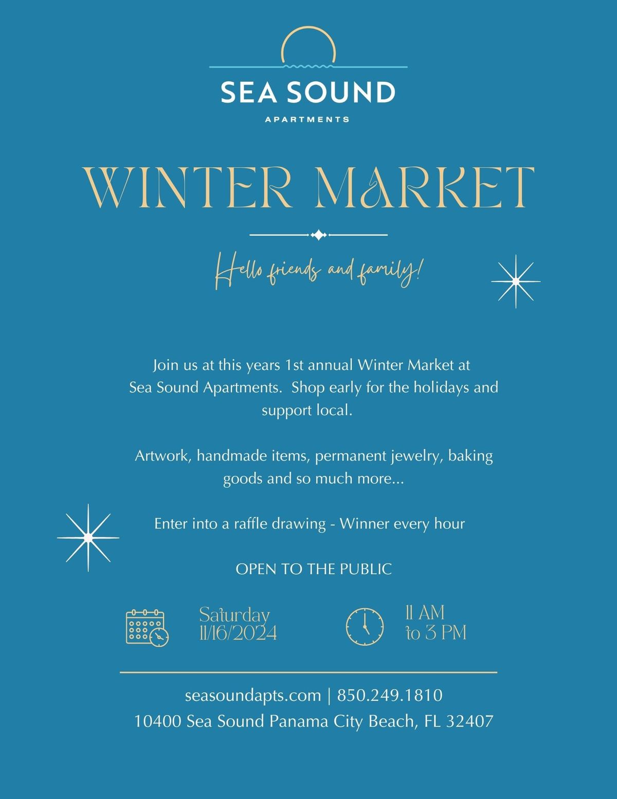 Winter Market at Sea Sound Apartments