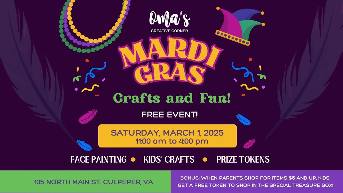 Mardi Gras Crafts and Fun!