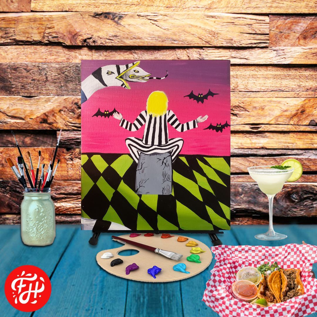 Beetlejuice Paint & Sip Night