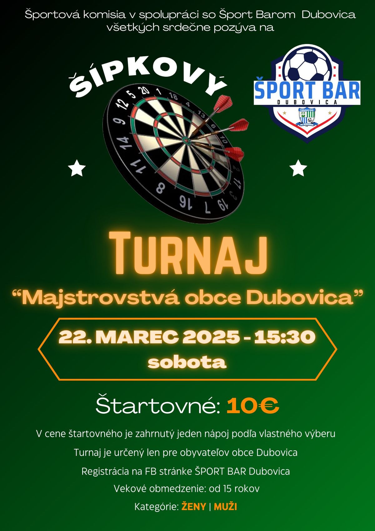 \u0160\u00edpkov\u00fd turnaj 2025 - \u0160port Bar Dubovica