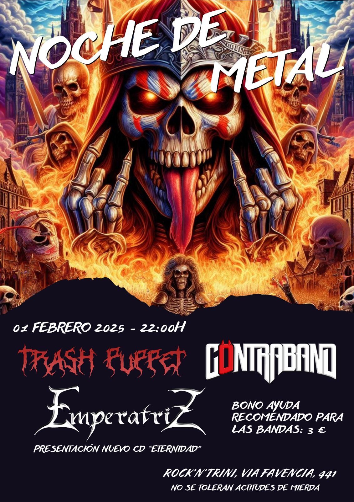 \ud83e\udd18\ud83c\udffc NOCHE DE METAL! Trash Puppet - Contraband - Emperatriz.