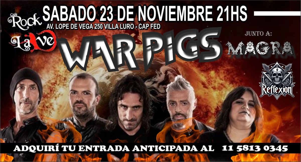 WAR PIGS Tributo a Black Sabbath en Rock la Ve, Villa Luro, CABA