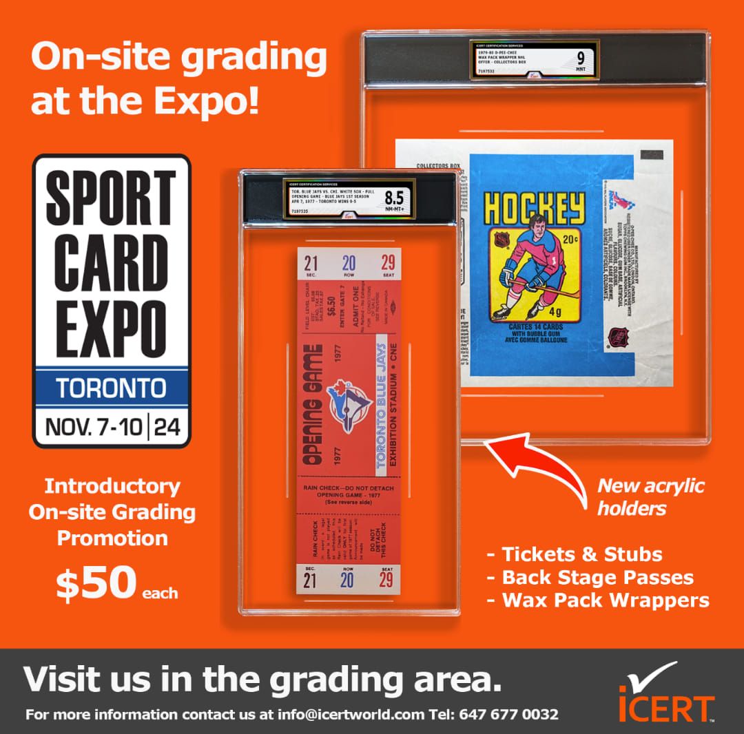 iCert's New Acrylic Holders at Sport Card & Memorabilia Expo