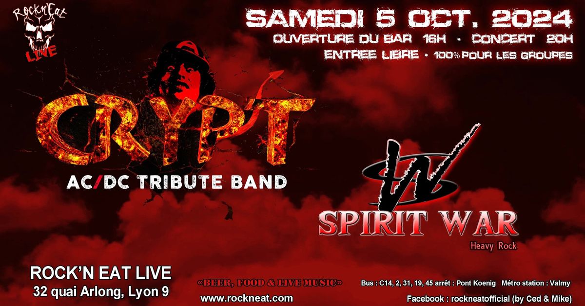 CRYPT ( tribute AC-DC ) + SPIRIT WAR @ Rock n Eat