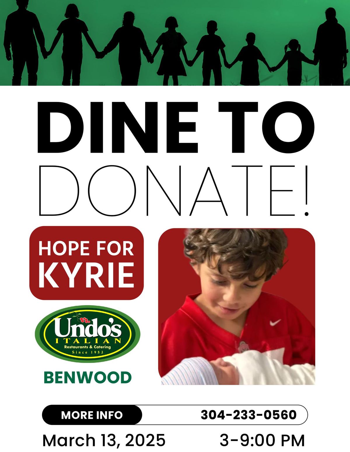 Dine to Donate in support of Hope for Kyrie! \u2764\ufe0f