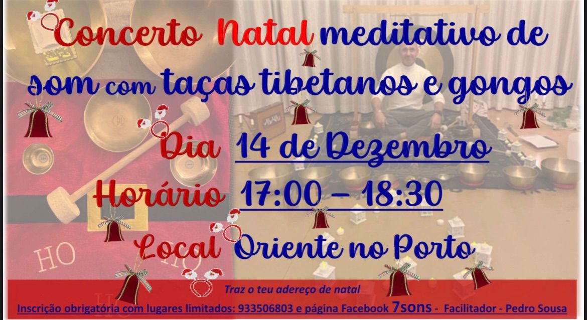 Concerto meditativo de som ta\u00e7as tibetanas e gongos 