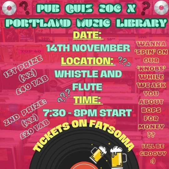 UonPubQuiz x Portland Music Library